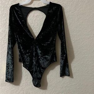 Victoria’s Secret Crush Velvet Long Sleeve Bodysuit
